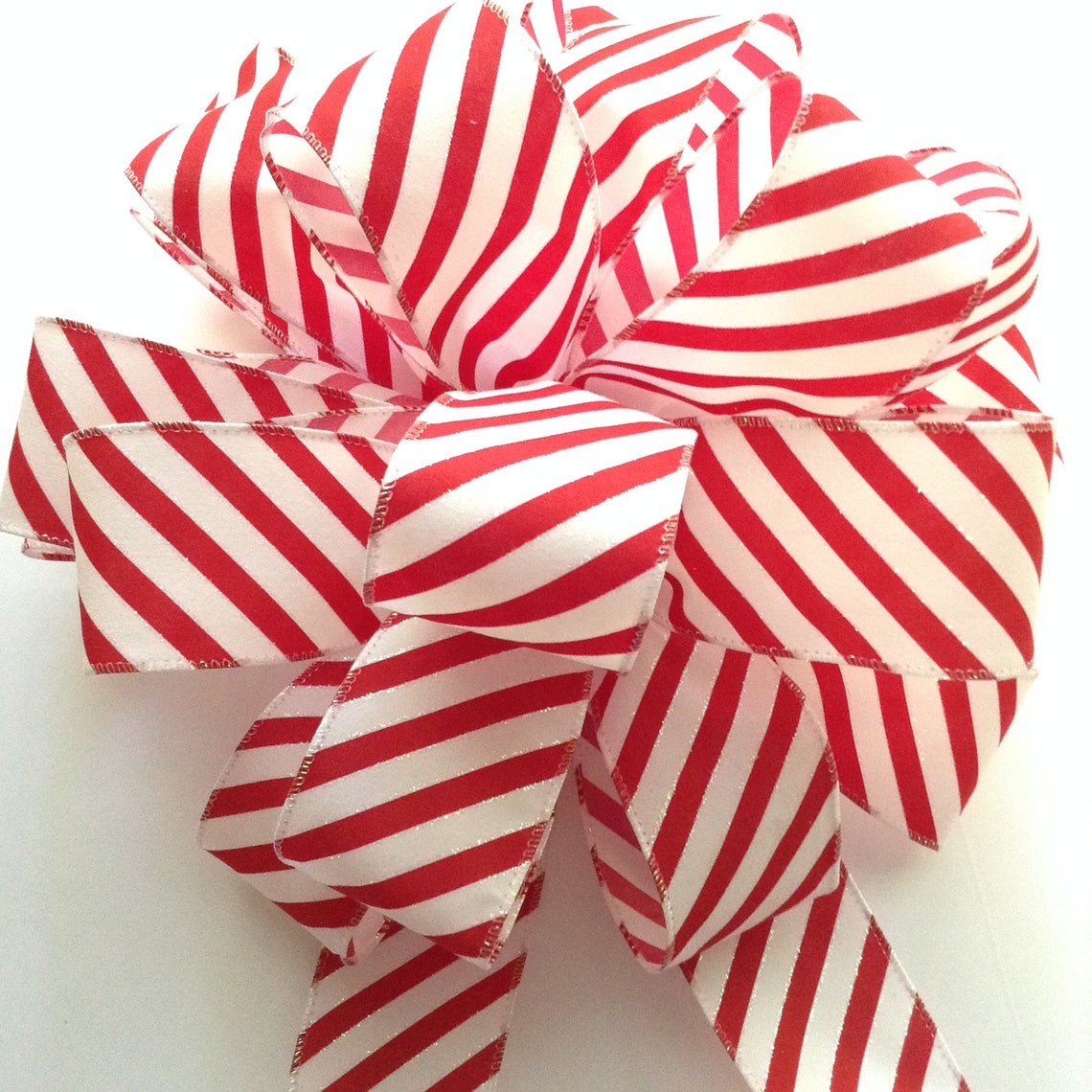 Peppermint Christmas Tree Topper / Red and White Tree Topper / Etsy