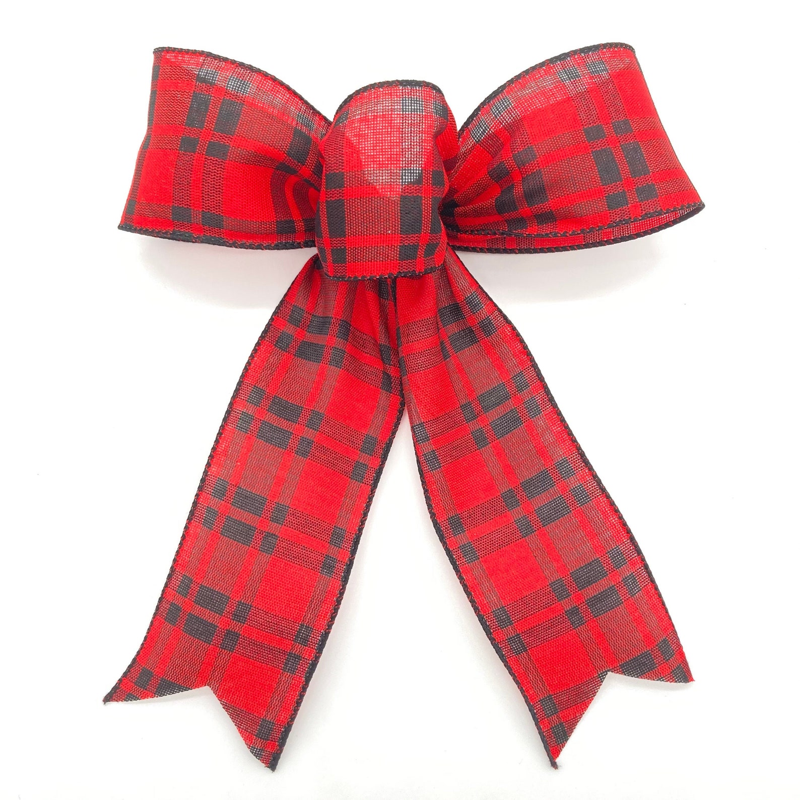 Christmas Tree Bows / Set 7 Bows / Xmas Tree Topper Small Etsy