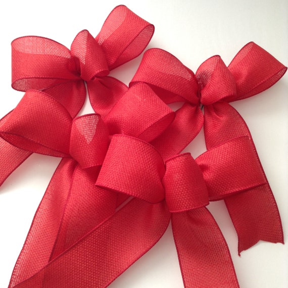 Red Decorative Bows & Ribbon at