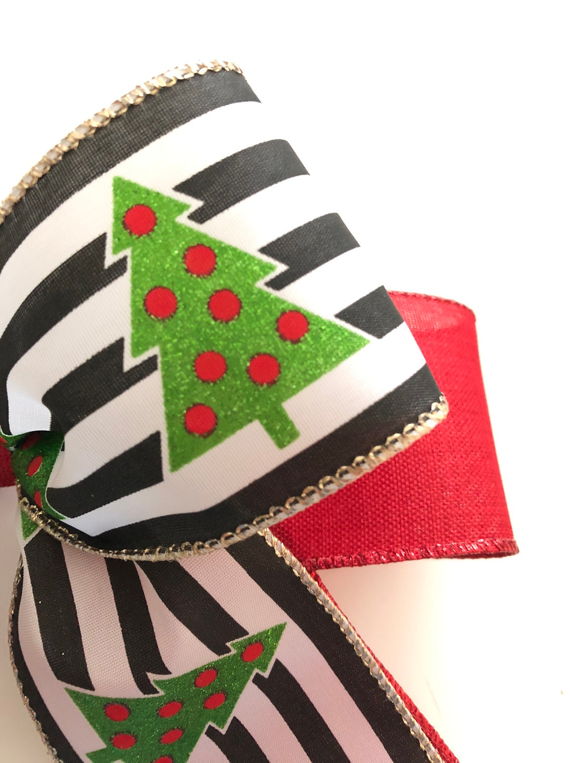 Christmas Tree Bows / Christmas Decorative Bows / Set of 6 Etsy