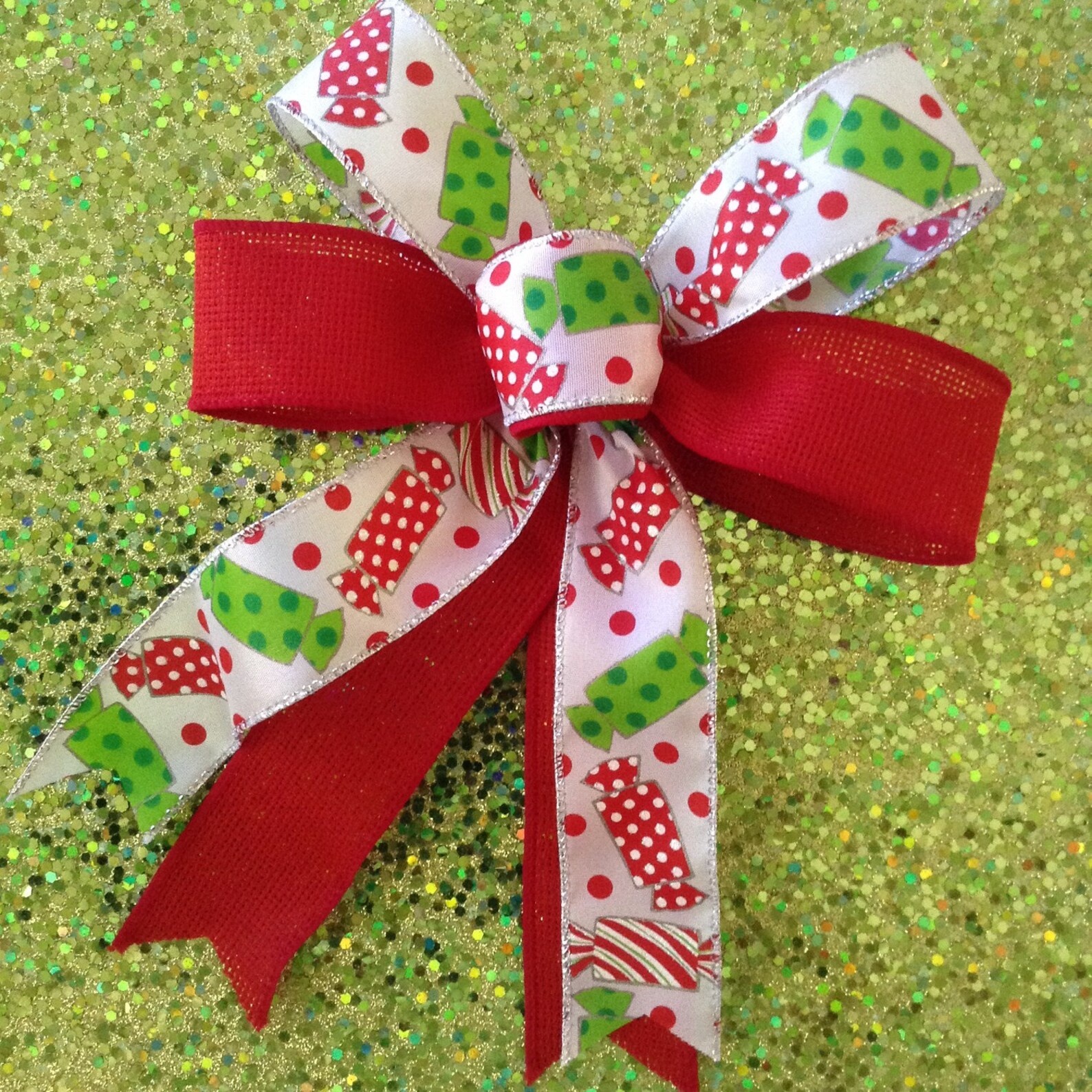 Candy Bows / Christmas Whimsical Decorative Bows / Christmas Etsy