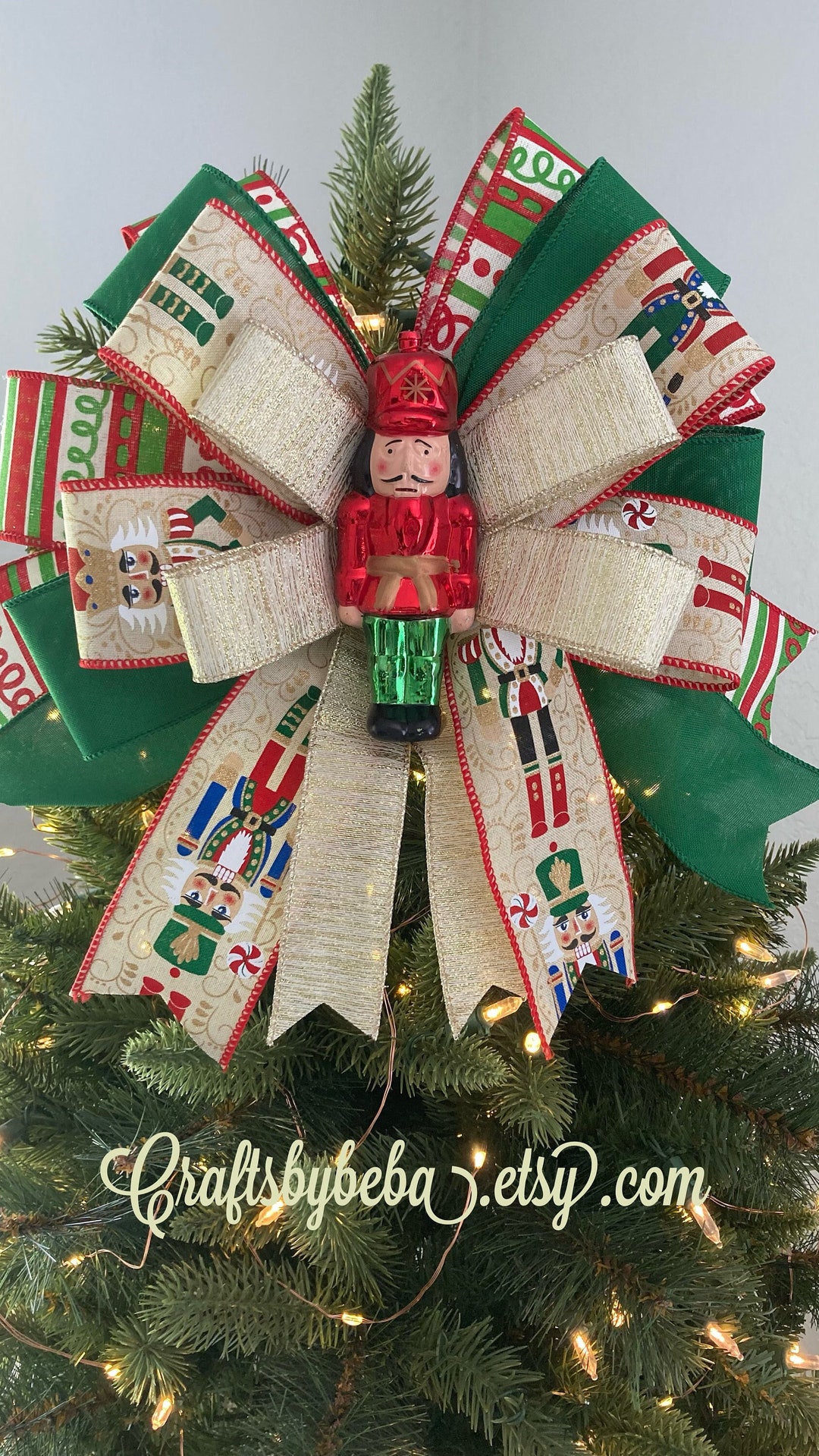 Nutcracker Christmas Tree Topper / Nutcracker Christmas Wreath Etsy