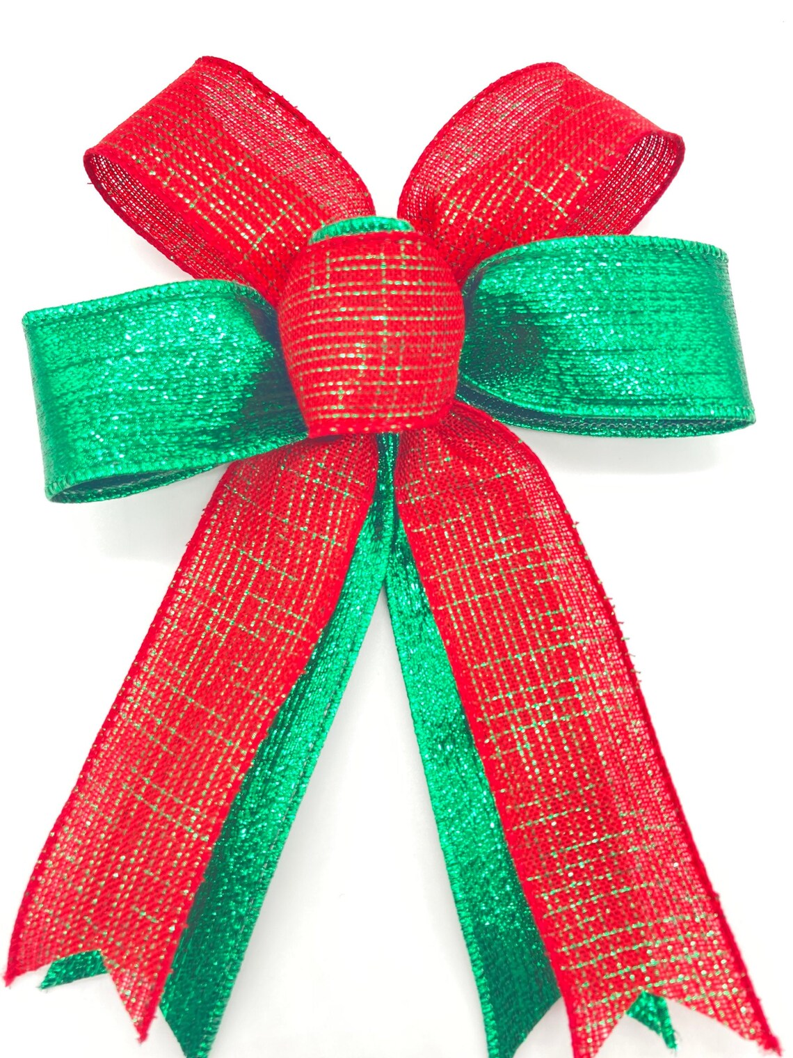 Christmas Decorative Bows / Set 6 Bows / Christmas Red and  Etsy