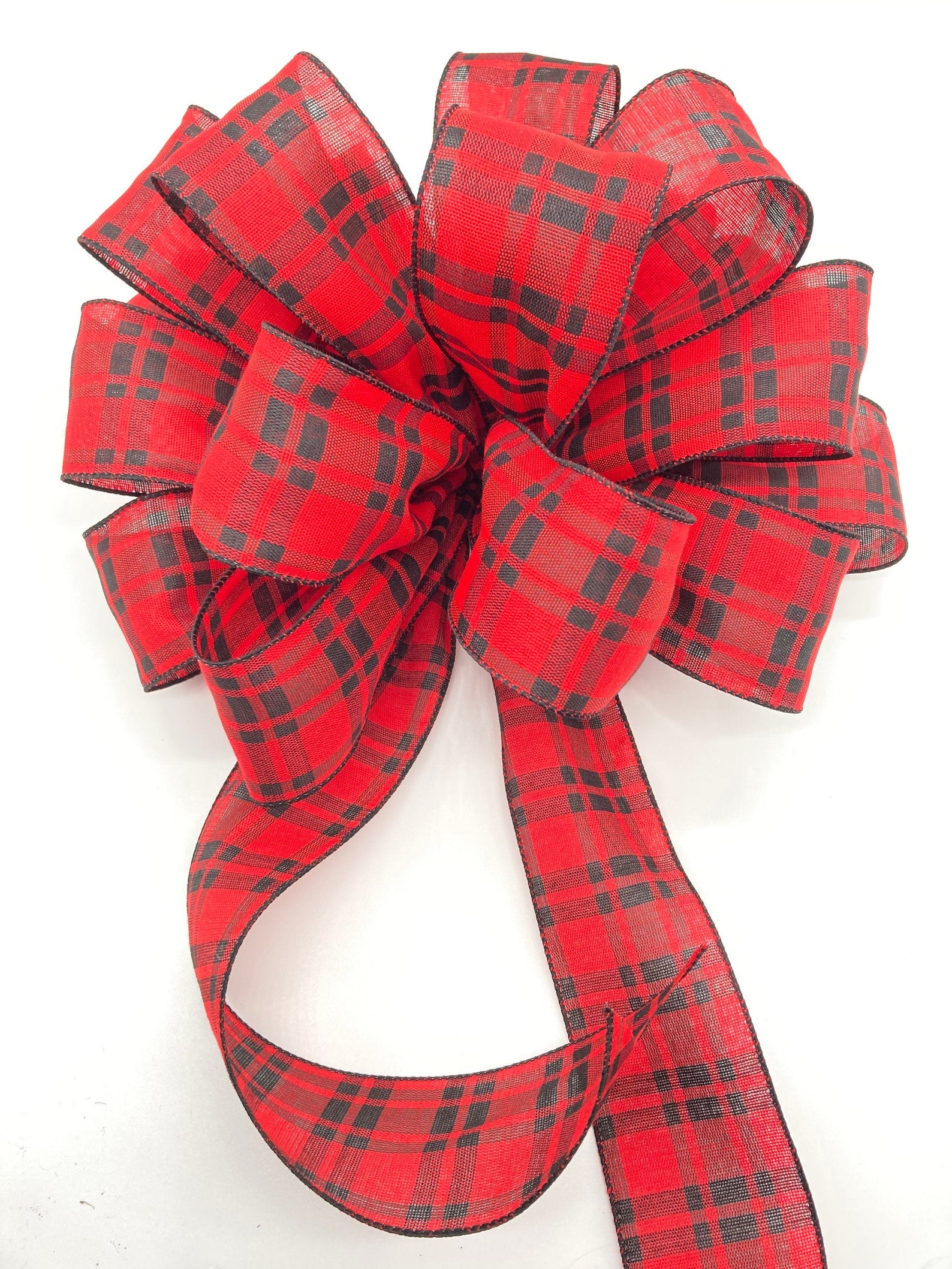 Christmas Tree Bows / Set 7 Bows / Xmas Tree Topper Small Etsy