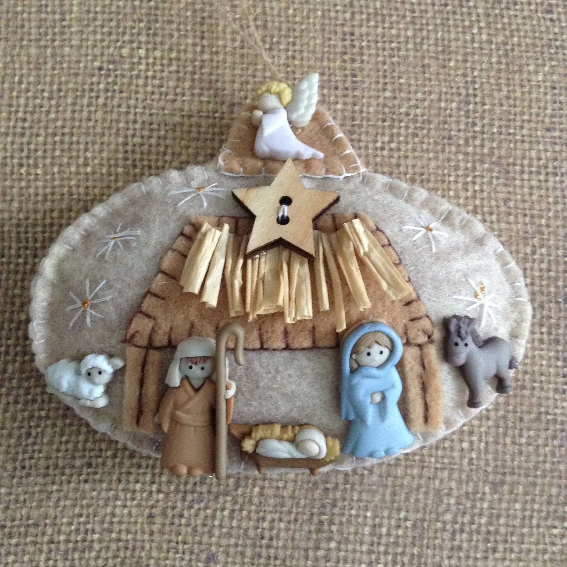 Nativity Felt Ornament / Christmas Felt Nativity Decor / - Etsy