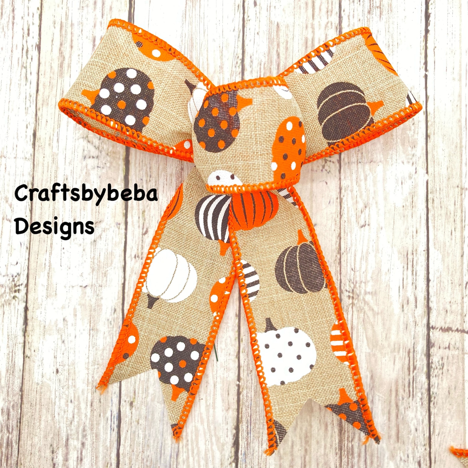 Fall Decorative Bows / Set 8 Bows / Harvest Decor Bows / Etsy