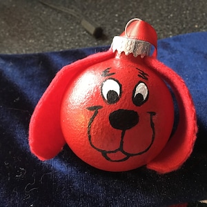 Clifford the big red dog Hand-Painted Ornament
