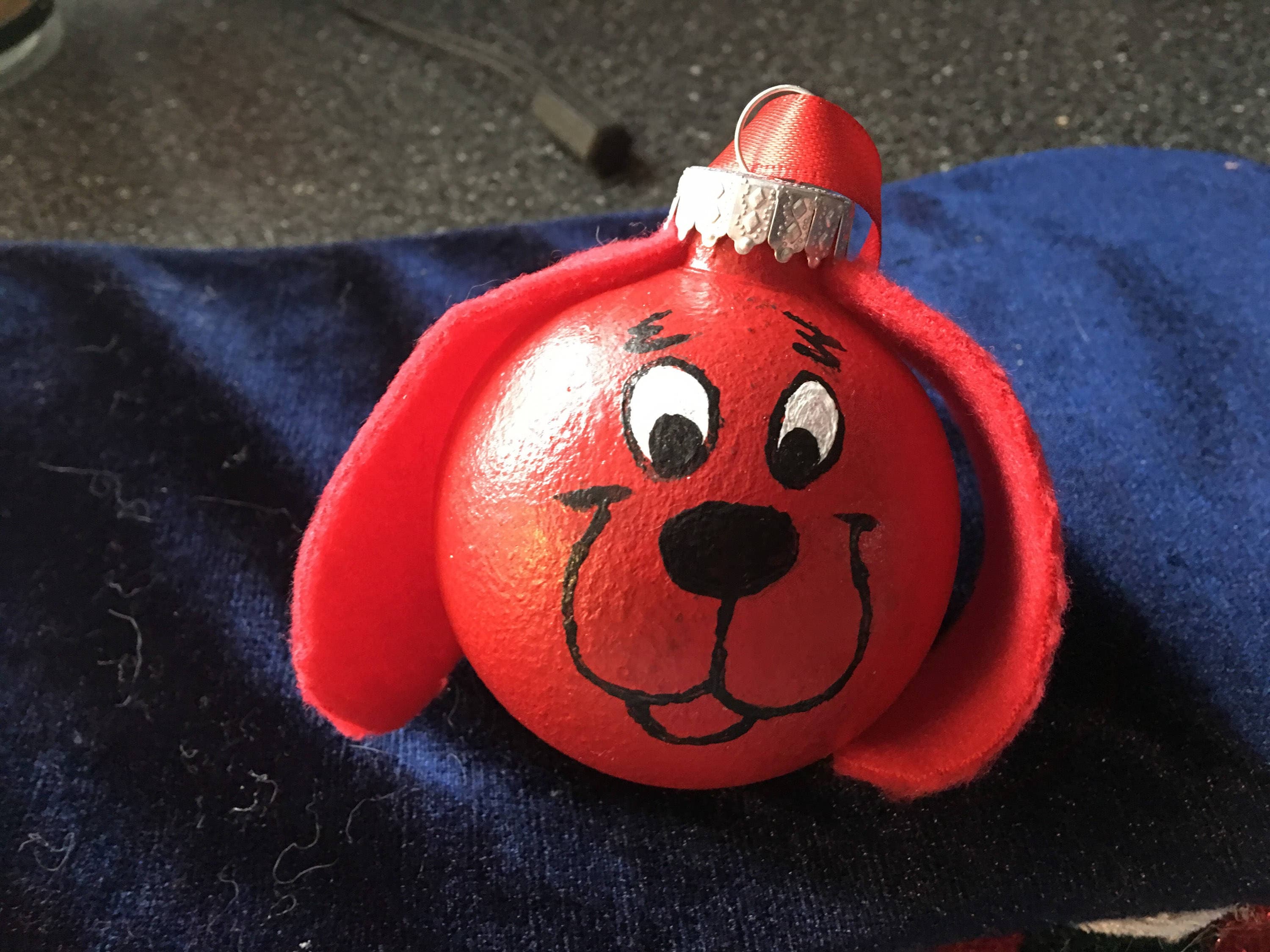 Clifford the Big Red Dog Handpainted Ornament Etsy Canada