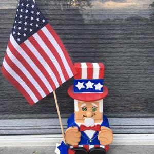 Garden Decor Uncle Sam Patriotic hand painted patio paver pal