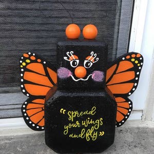 Butterfly Garden Decor butterfly hand painted patio paver pal