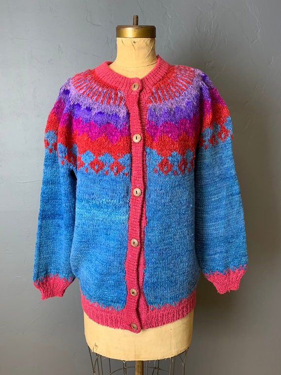 Colorful and bright Bolivian folk sweater - image 2
