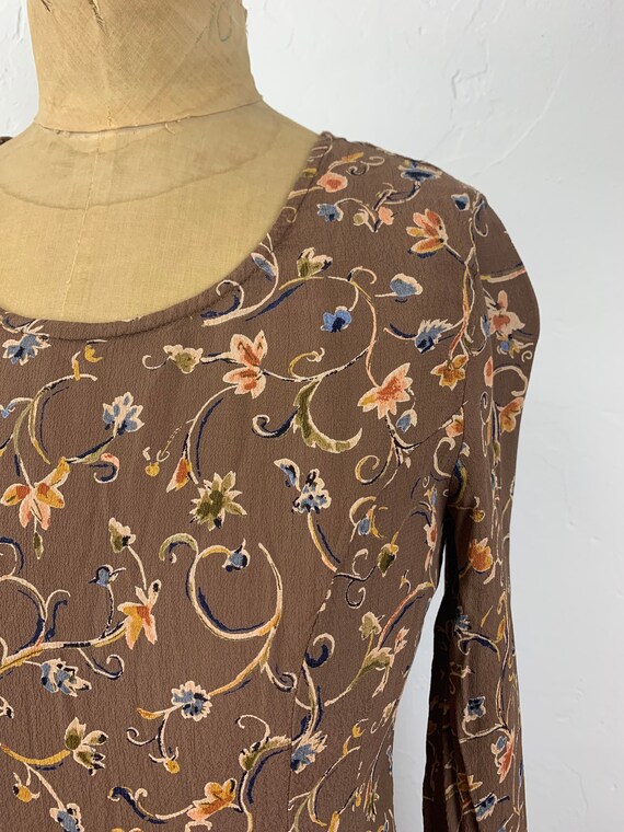 90s Adini Rayon Indian floral dress - image 3