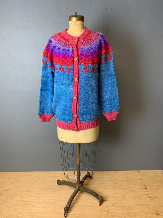 Colorful and bright Bolivian folk sweater - image 1