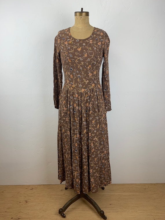 90s Adini Rayon Indian floral dress - image 1