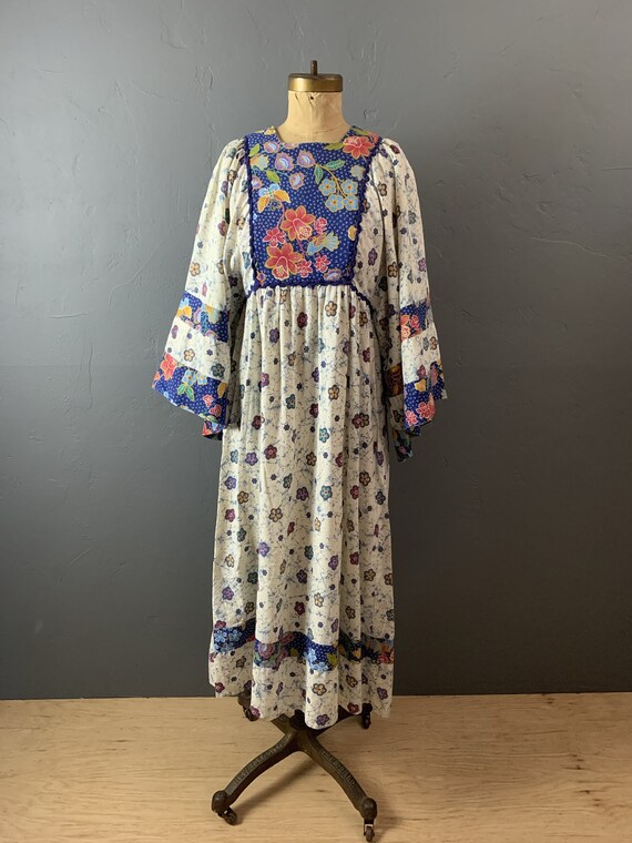 Batik wide sleeve dress