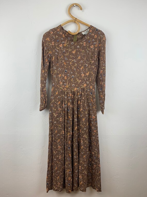 90s Adini Rayon Indian floral dress - image 6