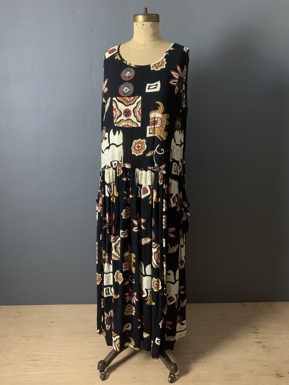 Artsy Indian crinkle gauze dress