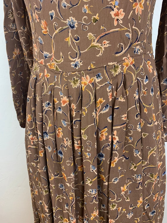 90s Adini Rayon Indian floral dress - image 8