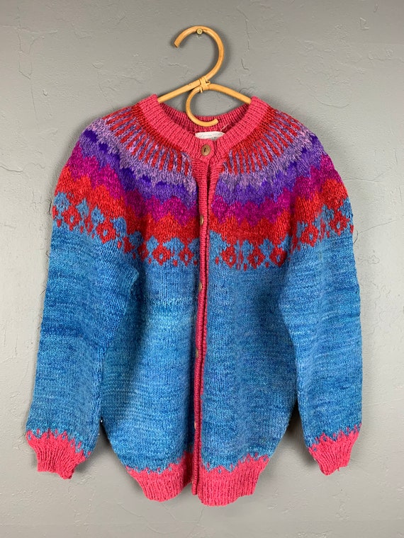 Colorful and bright Bolivian folk sweater - image 4