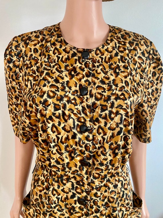 80’s/90’s TC Petites Cotton Leopard Animal Print … - image 3