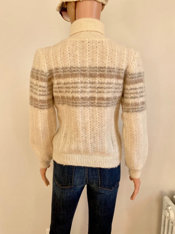 70’s/80’s HILDA LTD Cream Striped Icelandic Wool … - image 7