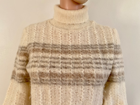 70’s/80’s HILDA LTD Cream Striped Icelandic Wool … - image 2
