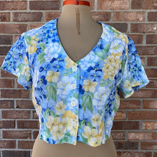 Adela® | Blouse with flower buttons main image 0