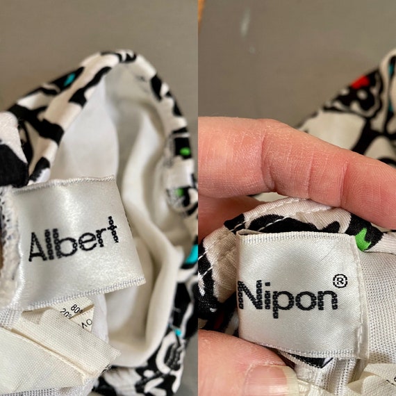 80’s/90’s ALBERT NIPON Designer Abstract Floral P… - image 10