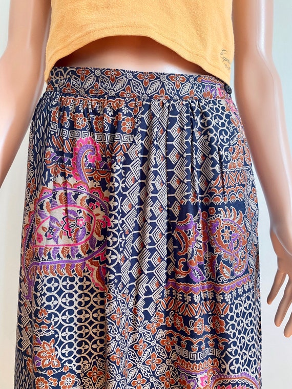 70’s/80’s Paisley Floral Mixed Print High Waisted… - image 4