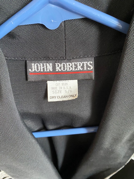 80’s/90’s John Roberts Black and Silver Embroider… - image 10