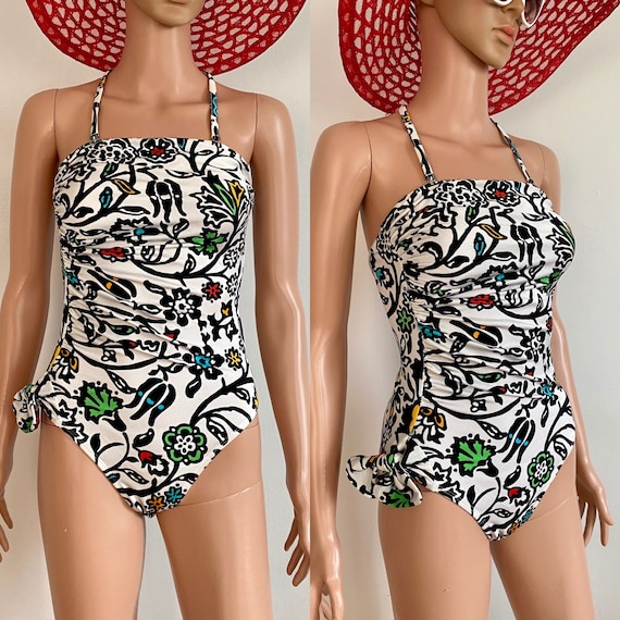 80’s/90’s ALBERT NIPON Designer Abstract Floral P… - image 1