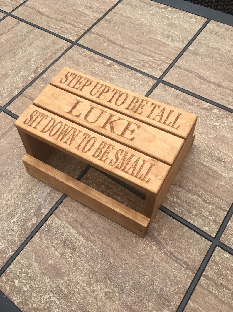 Personalized Child/'s Step Stool Step Up To Be Tall.