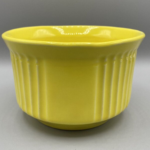 Vintage McCOY ART pottery Stamped McCoy Rare Bright Yellow Glossy Glaze