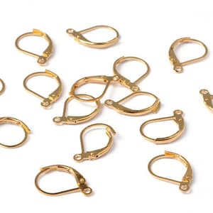 Travessas de alavanca de latão dourado, suporte para brincos de dorminhoco dourado