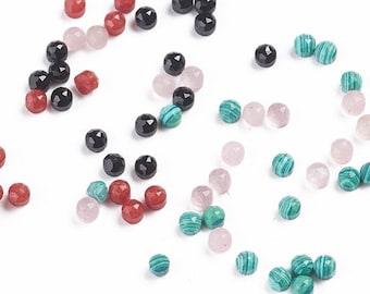 Cabochon rond 2.5mm pierre naturelle plusieurs couleurs mini cabochons pour bagues supports cabochons