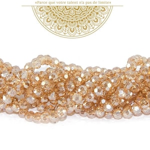 Beads 4mm orange AB glass beads 4mm round faceted beads 4mm pink sand