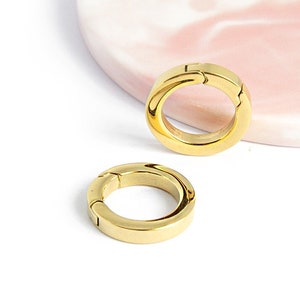 20mm round spring clasps in 304 stainless steel with IP gold plating