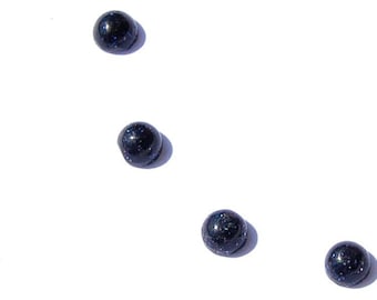 4 mm blaue Goldstein-Cabochons