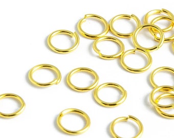 Junction rings 7x1mm in golden brass