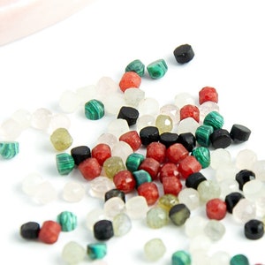 Cabochon rond 2.5mm pierre naturelle plusieurs couleurs mini cabochons pour bagues supports cabochons image 2