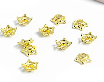 Coupelles filigranes pour perles 7.5mm en zamak doré