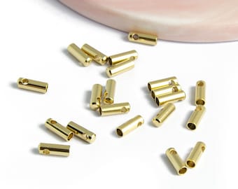 Estremità per cordone 2 mm in acciaio 304 oro