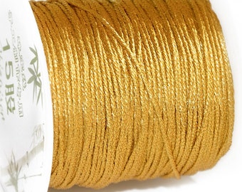 1mm gold braided nylon thread for jewelry creation 1mm thread for beads 1mm nylon cord