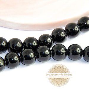 Smooth Obsidian Beads 10 Faceted Round Beads 8mm Natural Obsidian
