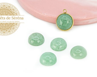 Cabochon 12mm en aventurine naturelle