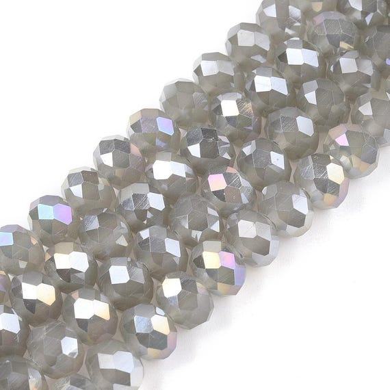 2400 perles à facette en verre de bohême 6mm et 8mm couleurs varié