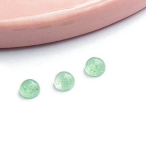 Cabochons 4mm en aventurine naturelle image 2