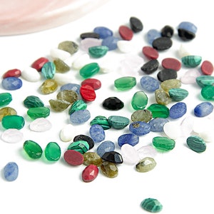 Oval cabochon 6x5mm natural stone for ring support gemstone 6mm