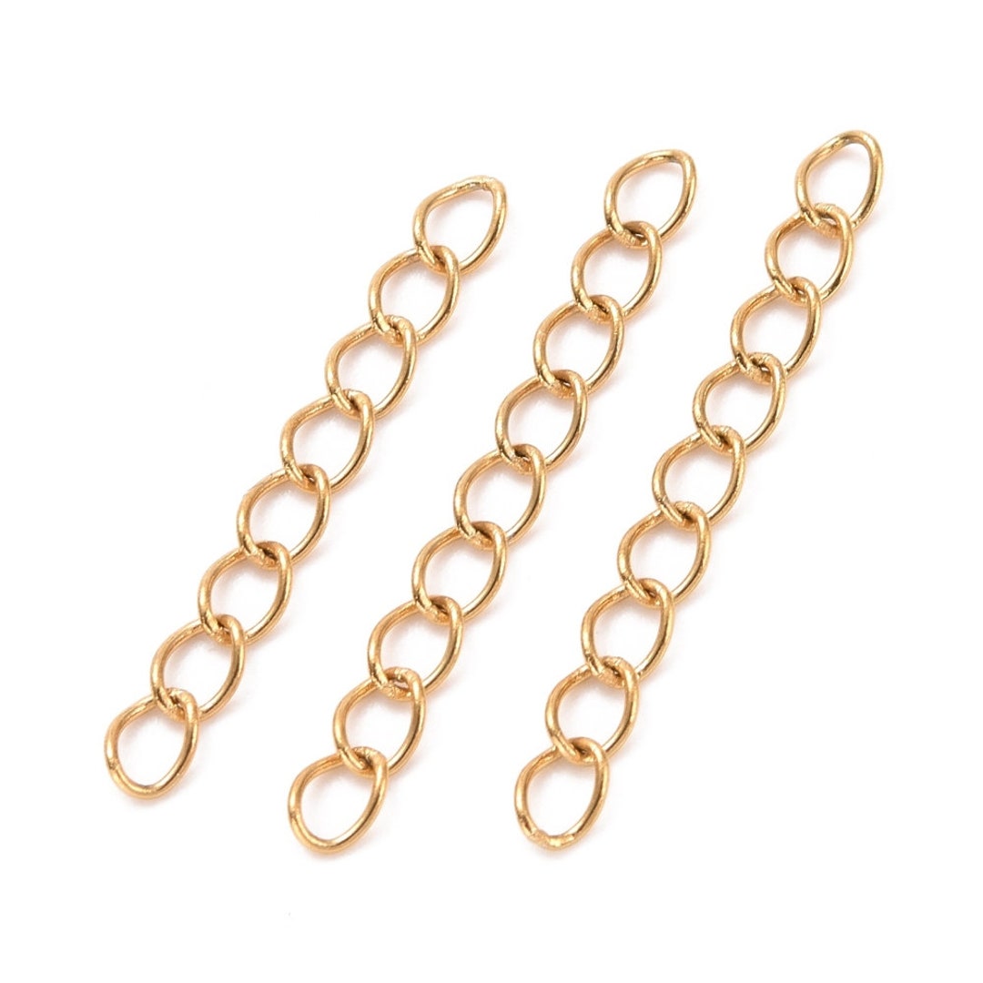 25/50mm Extension Chain in 304 Stainless Steel Gold Etsy