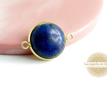 Connettori in acciaio inossidabile da 18 mm con placcatura in oro 18k, connettore rotondo in acciaio placcato oro